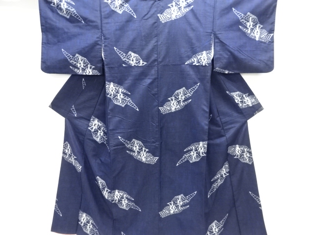 JAPANESE KIMONO / TSUMUGI / WOVEN BOAT